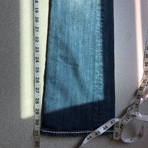 Vigoss Women The New York Slim Boot Jeans Size 5/6 Rhinestone Thick Stitch - Picture 8 of 9